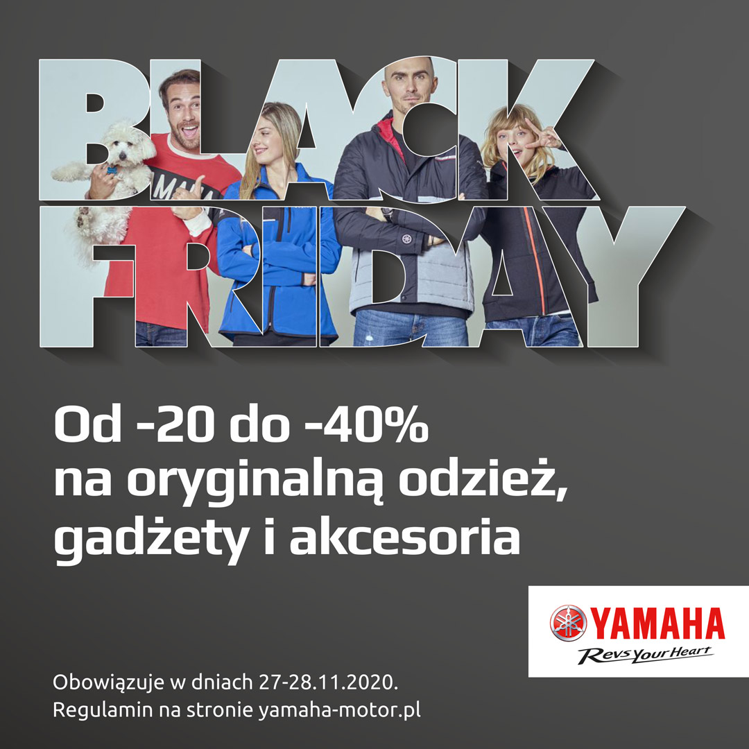 Black Friday z Yamahą!  Rabaty od 20 do nawet 40% na oryginalną odzież i akcesoria